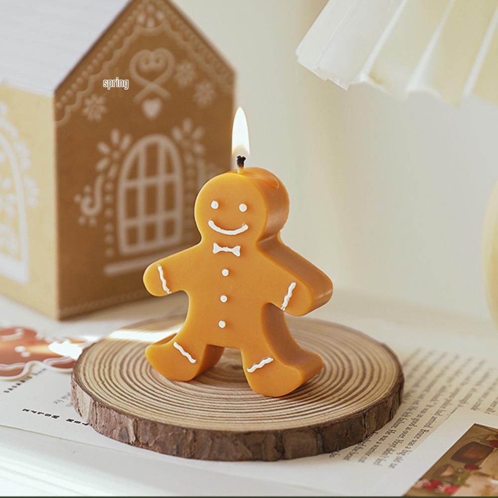 Christmas Gingerbread Man Scented Candle - Holiday Souvenir