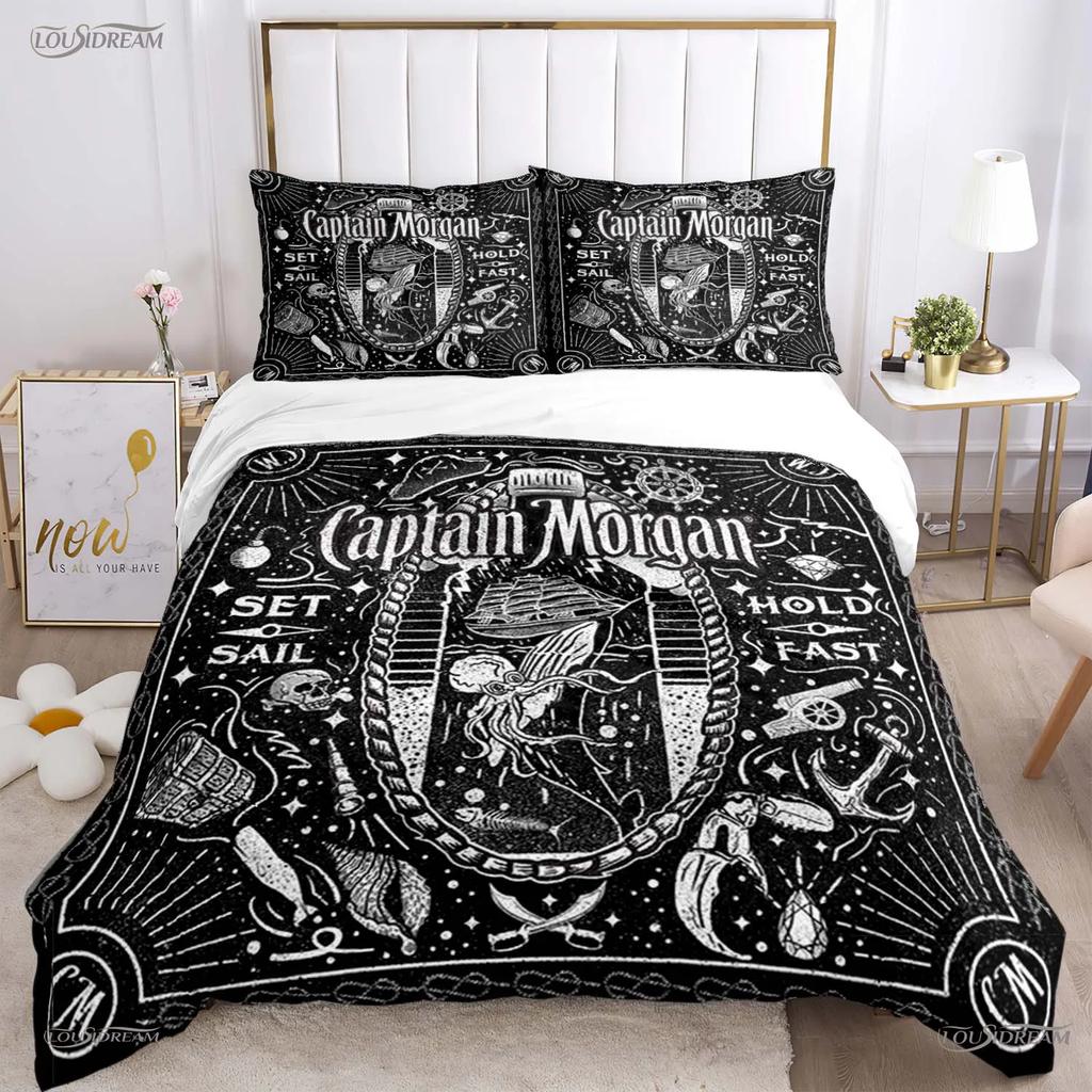 Captain morgan Casal Ganzjahres Bettbezug Bettdecke Bettwäsche Sets Weiche Steppdeckenbezug und Kissenbezüge Junge Einzel-/Doppel-/Queen-/King-Size