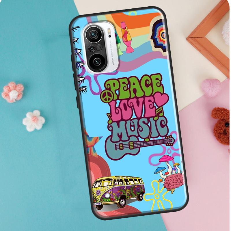 Pouzdro na kočku Hippy Peace Bus pro Xiaomi Mi 11T Pro 12 X 10T Mi 11 Lite kryt na telefon pro POCO X3 Pro GT X4 F3 M3 M4