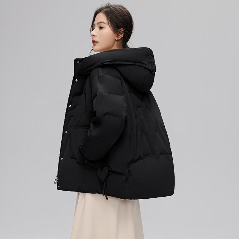 SNOWFLYING Women's 2025 Petite Short White Duck Down Jacket X30145321F