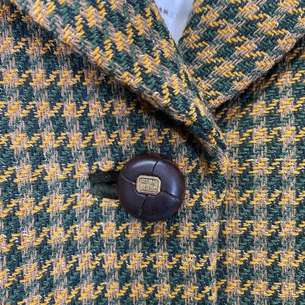 RENA LANGE Khaki X Yellow Tweet Jacket Jacket 40 Khaki/YellowUsed
