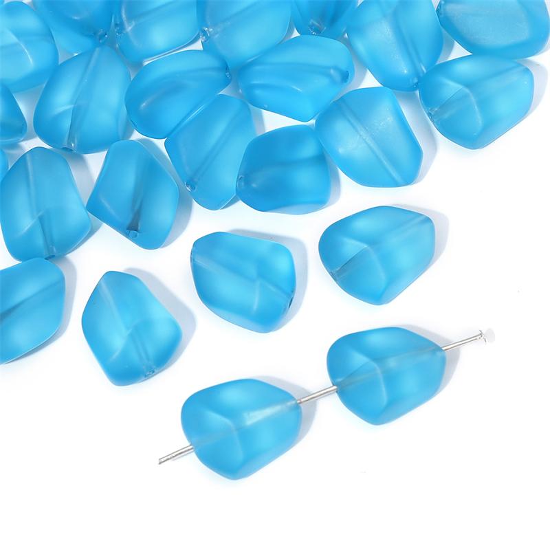 Kristallglasperlen, flacher Stein, mattierte Schnittoberfläche, lose Distanzperlen für DIY-Halskette, Armband, Schmuckherstellung