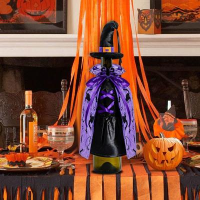 Witch Wine Bottle Coat Polyester Bottle Bag New Halloween Wine Bottle Cover  Halloween