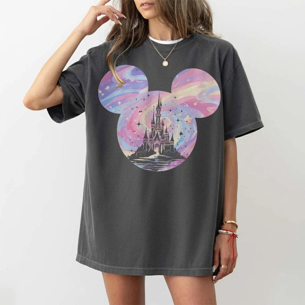 Retro Mickey Ear Castle Shirt Disney Magic Kingdom Tshirt Disney World Tour Matching Clothing Disney World Tshirt