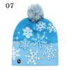 LED Christmas 3D Embroidery Image Unisex Winter Beanie Cap with Light Up Colorful LEDs for Beach & New Year