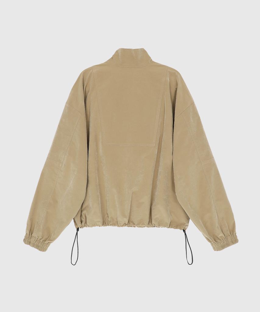 SIGREAT Suede Touch Half-Zip Anorak_Beige