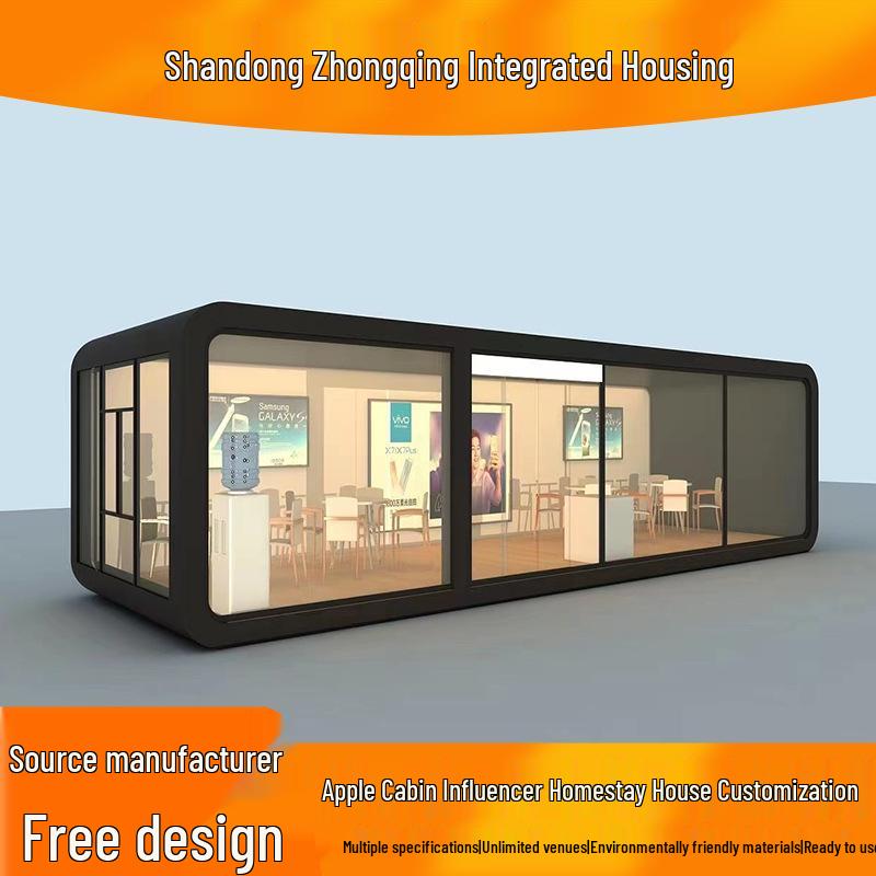 Apple Cabin Prefab Space Capsule: Mobile Glass House for Homestay, Office, or Outdoor Kiosk