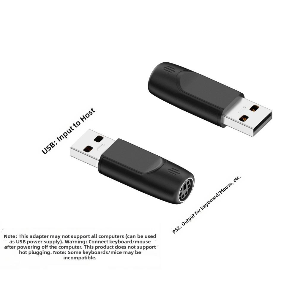 PVC for PS2 to USB Adapter Compact Keyboard Mouse Connector  Mouse Connection