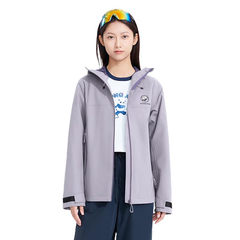CAMEL Panda Series Unisex Outdoor Water-Repellent Hooded Jacket