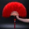 Feather Fan Dance Performance Cheongsam Runway Show Fan Hanfu Photo Prop Fan Ancient Style Dance Stall Fluffy Folding Fan