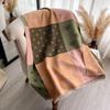 Autumn And Winter Bee Geometric Round Color Matching Fashion Women'S Thermal Scarf Air Conditioner Medium And Long Shawl