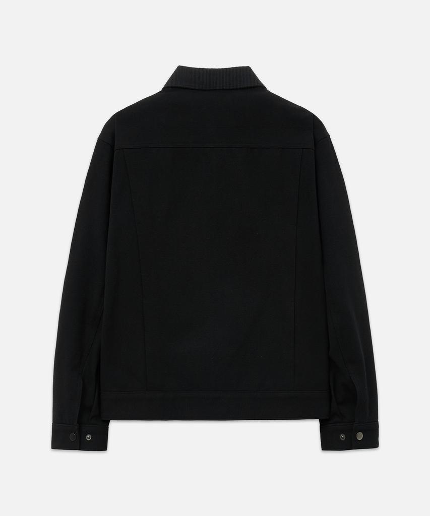 Draw Fit Contrast Work Trucker Jacket [Black]