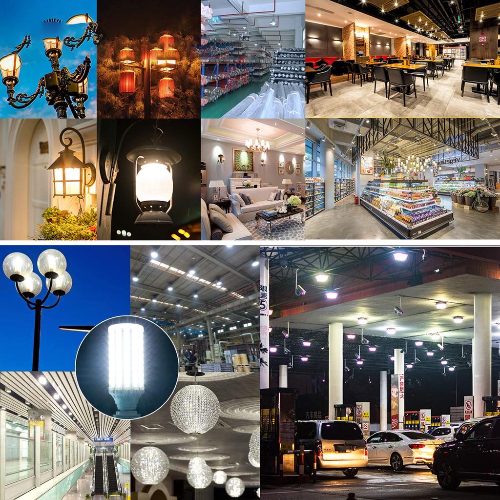 LED Corn Light, Corn Shape, 30W, E26 Base, 3500Lm6000K, Equivalent To a 300-350W Incandescent Bulb, Ultra-Bright, Energy-Saving, Long-Life, Suitable