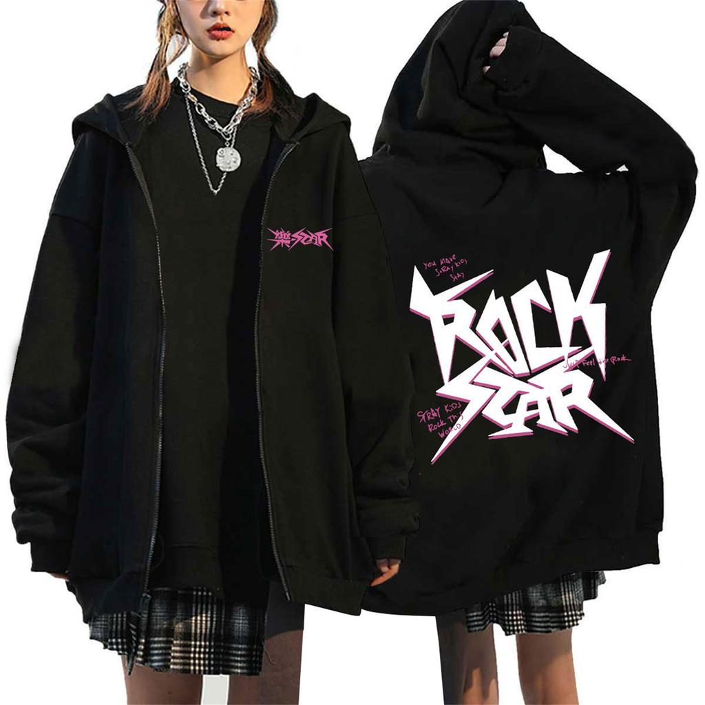 Women's Casual Fashion Printed Long Sleeve Zipper Hooded Sweatshirt