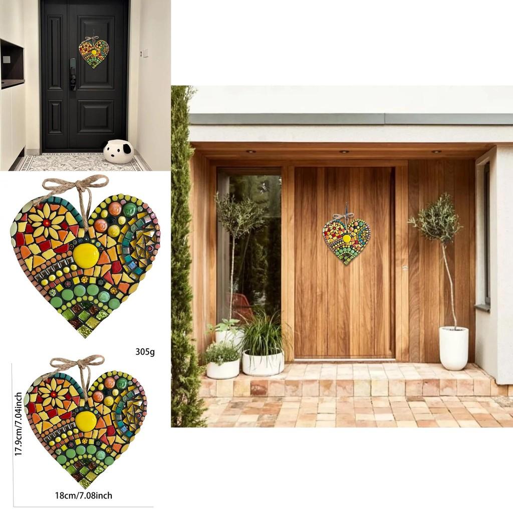 Lebhafter Harz Garten Herz Anhänger Buntes Waben Hängeornament zur Dekoration