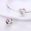 Copper Plated 925 Silver Family Friendship Series Love Beads Pendant Diy Beads Bracelet Necklace