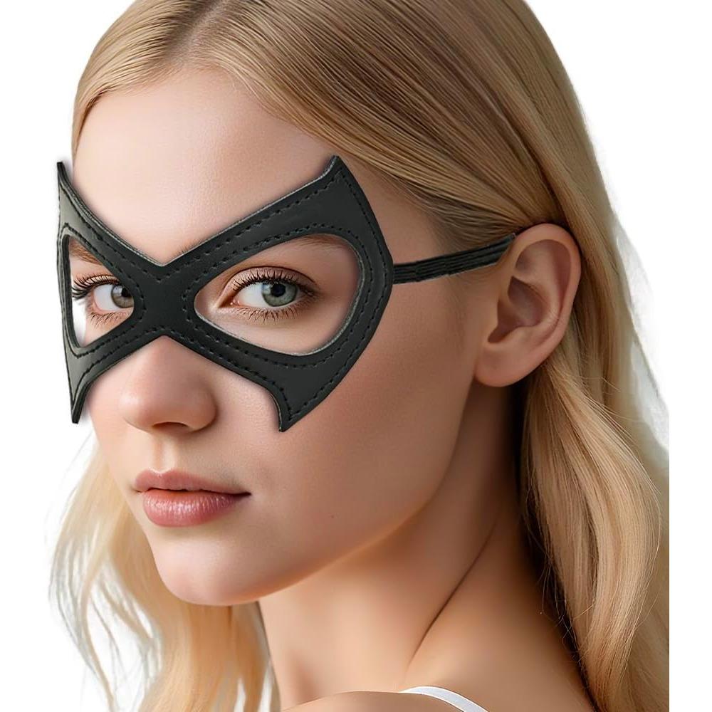 Cat Mask for Woman- Superhero Mask Black Eye Mask for Halloween Birthday Party Dress Up Costume