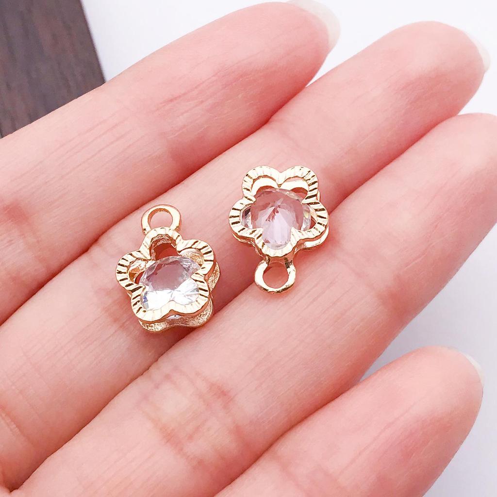 D.I.Y. Jewelry Accessory Kit: Alloy Star, Teardrop, Heart, and Plum Blossom Pendants for Necklaces & Earrings