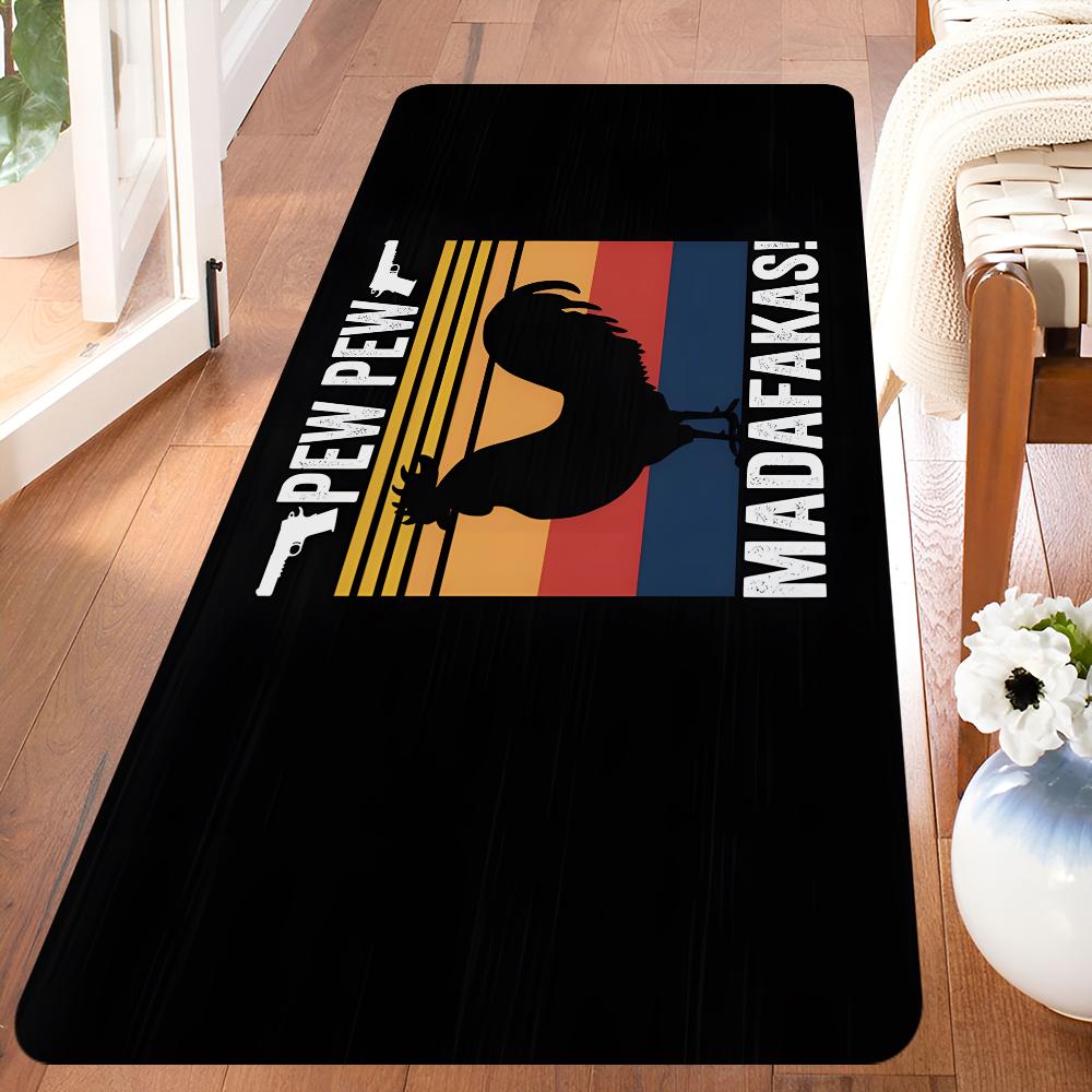 MADAFAKAS Teppichmuster Eingangstürmatte Waschbar Rutschfest Wohnzimmer Sofa Stühle Bereichsmatte Küche Willkommen Fußmatte