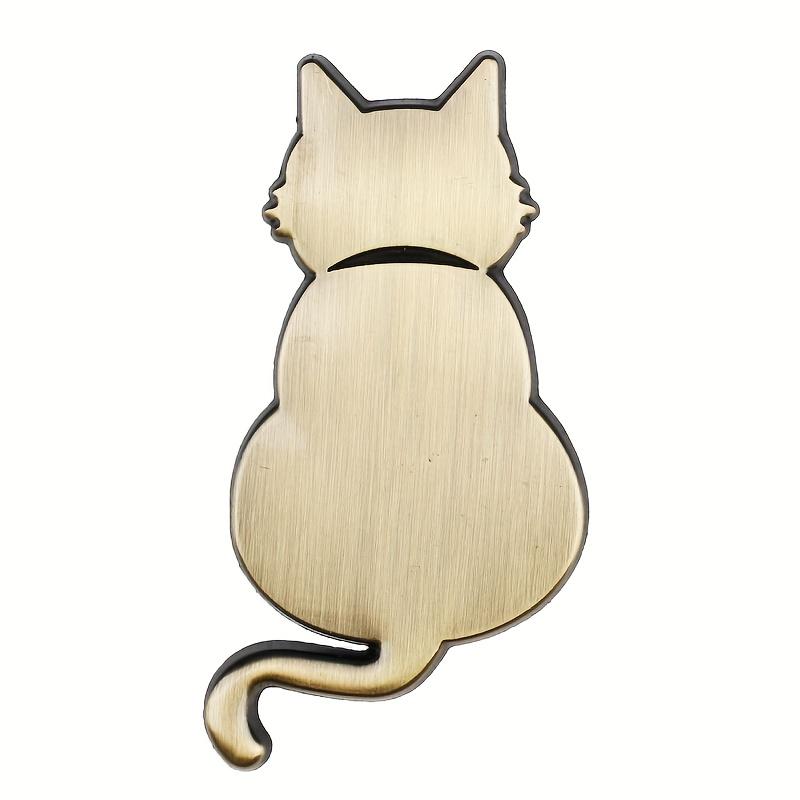 Suitable for Car Tail Side Modification Cartoon Cute Shaped Car Emblem Stickers, Universal High-Quality Metal Material Pet Cat Car Decoration Stickers