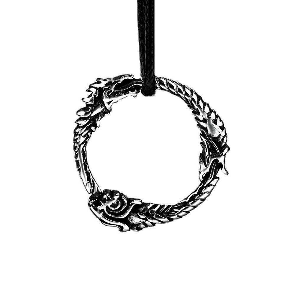 Viking Celtic Wolf Head Pendant Stainless Steel Necklace For Men Hip Hop Style