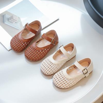Girls Sandals Baotou 2025 New Summer Children's Hole Shoes Princess Shoes Women's Treasure Summer Girls Shoes Leather Shoes