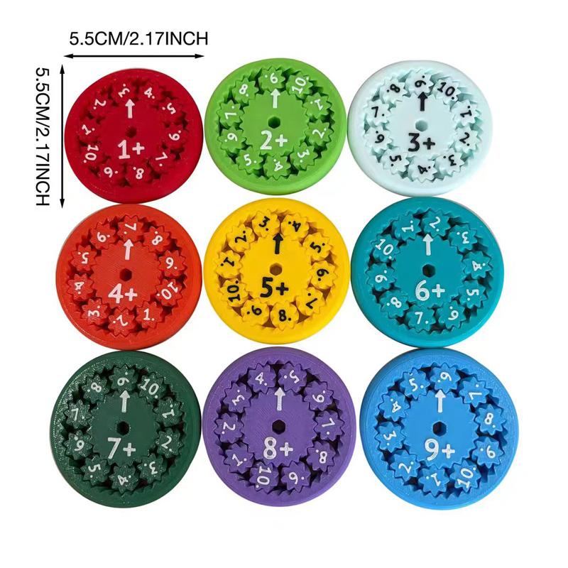 Math Fidget Spinners Kids Learning Addition Subtraction Multiplication Division Educational Toys Creative Classroom Supplies
