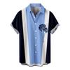 Men'S Casual Lapel Beach Holiday Wear Fashion Shirt Hawaiian Short-Sleeved Shirt