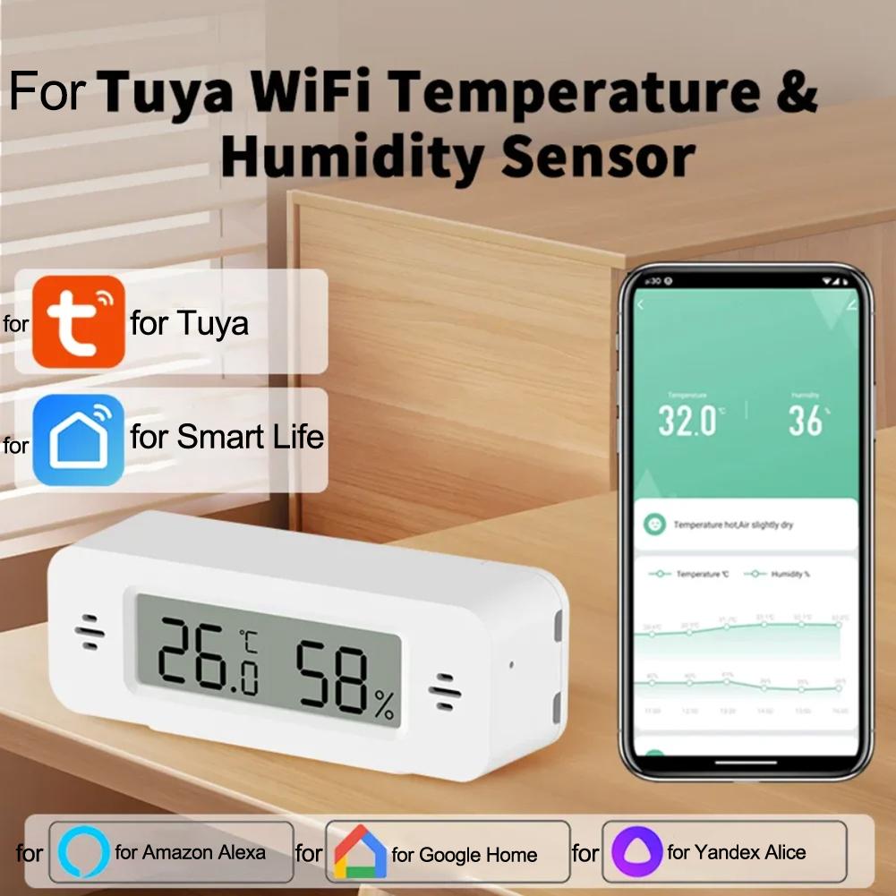 1 Set Home Smart Thermometer Hygrometer For Tuya Intelligent Home WiFi Temperature Humidity Sensor Thermometer Hygrometer