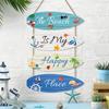 Wall Art Sailing Surfboard Pendant Hanging Wooden Beach Sign  Kids Room Decor
