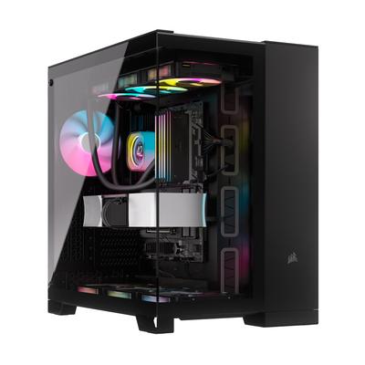 Corsair 6500X RGB Micro ATX Dual Chamber PC-Gehäuse mit iCUE LINK RX120 Lüfter Schwarz CC-9011269-WW