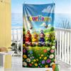 Teletubbies Customize Text Beach Towel Quick-Dry Soft Microfiber Ideal for Travel Outdoor Swim Pool Yoga Surf Camping Hiking Gym Gift Holiday
