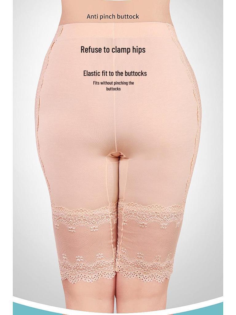 Plus Size High Waist No-Roll Safety Pants: Breathable Tummy Control for 200 Lbs
