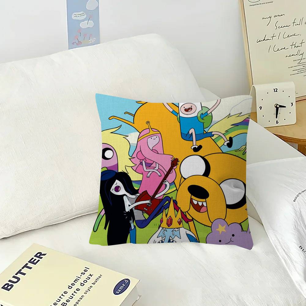 Cushion Cover Inches Farmhouse Decor Home Throw Pillow Covers for Anime A-Adventure Times Couch Decorations