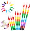 12Colors Crayon Rainbow Building Blocks Painting Pens School Office Drawing Birthday Party Gift Kindergarten Carnival Gifts TMZ