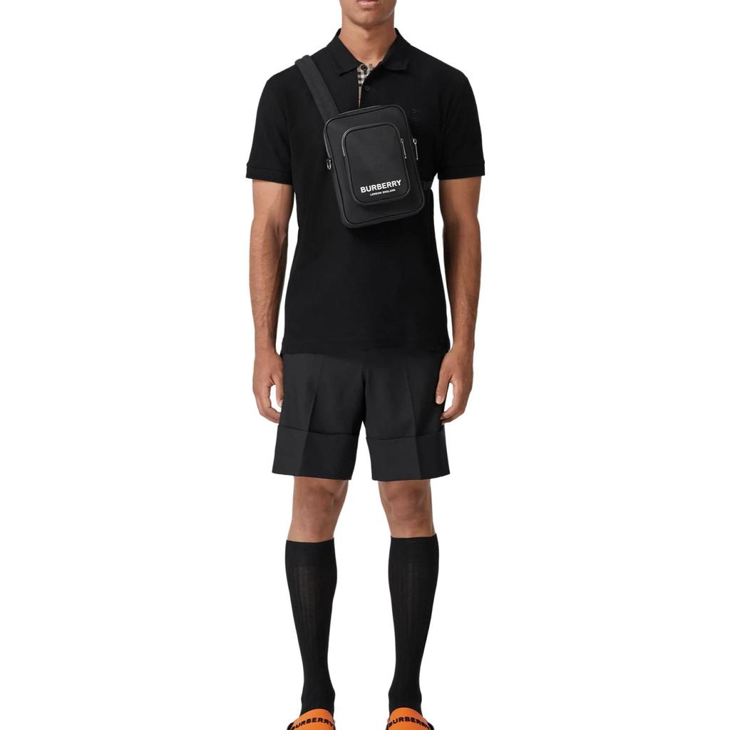 Burberry Monogram Motif Piqué Polo 8014003.ABLACK