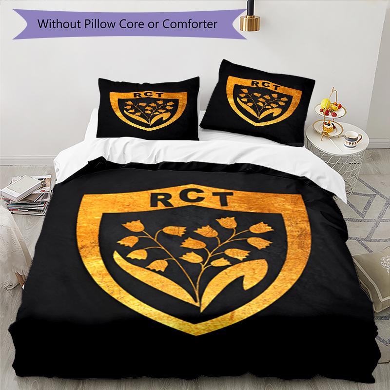 3pcs RC Toulon Bedding Set Duvet Cover Closure Includes 1 Duvet Cover & 2 Pillowcases, Soft and Comfortable for All Seasons.