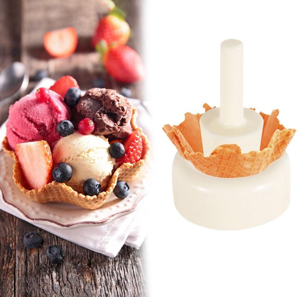 Easy Clean Bowl Cone Mold Non-Stick Ice Cream Cone Maker Portable Baking Mould Kit  Home Kitchen
