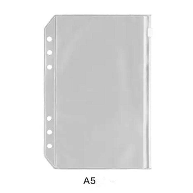 Transparent A5/A6/A7 Loose Leaf Page Pocket for Bill Bank Credit Cards Storage Notebook Decor Stickers Memo Pad Pocket