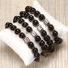 12 Zodiac Natural Stone Obsidian Hand-Woven Bracelets Cancer  Pisces Men's Bracelets Couples Friendship Jewelry Pulseras Hombre