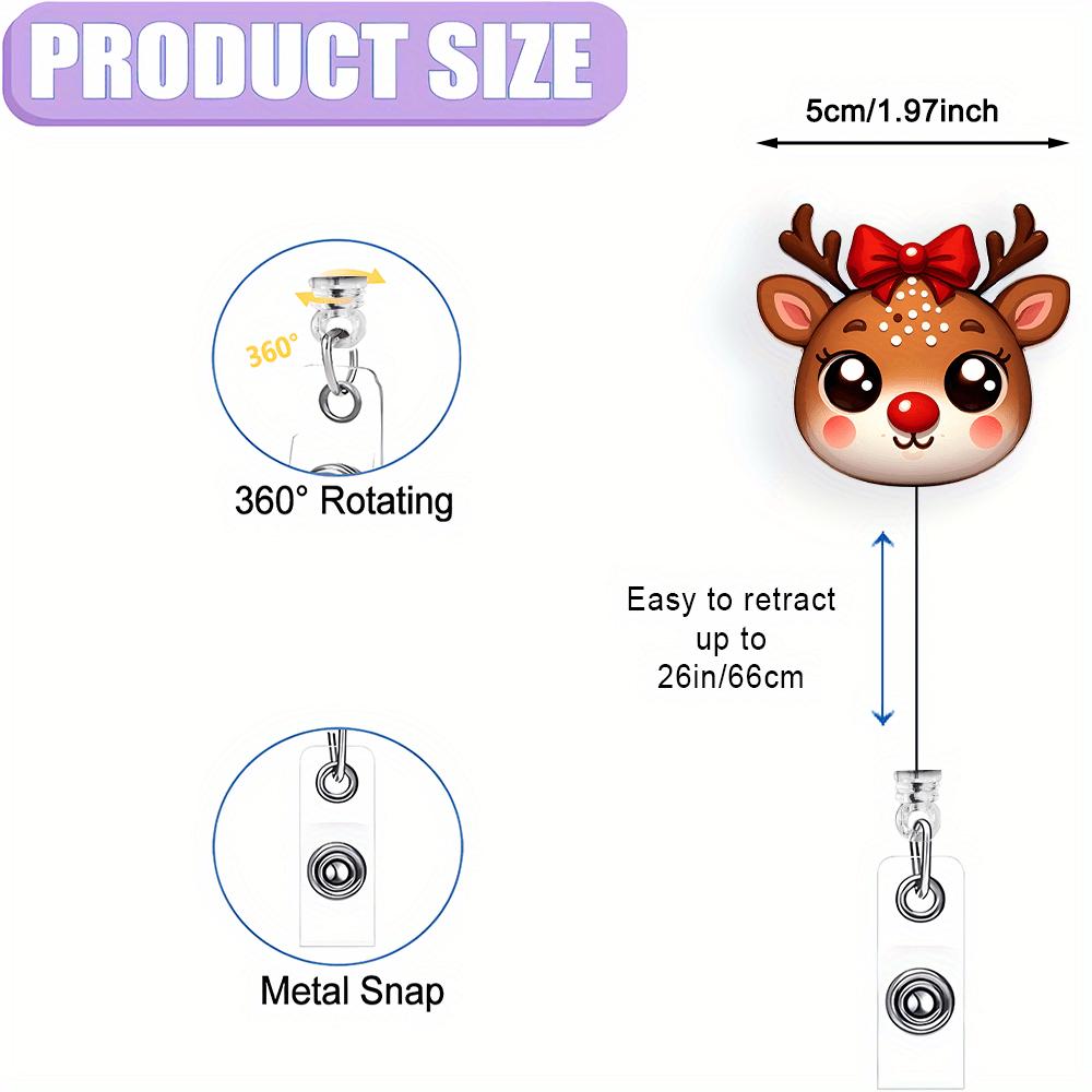 Fashionable winter badge scroll, a shiny extendable accessory for office nurses and doctors.