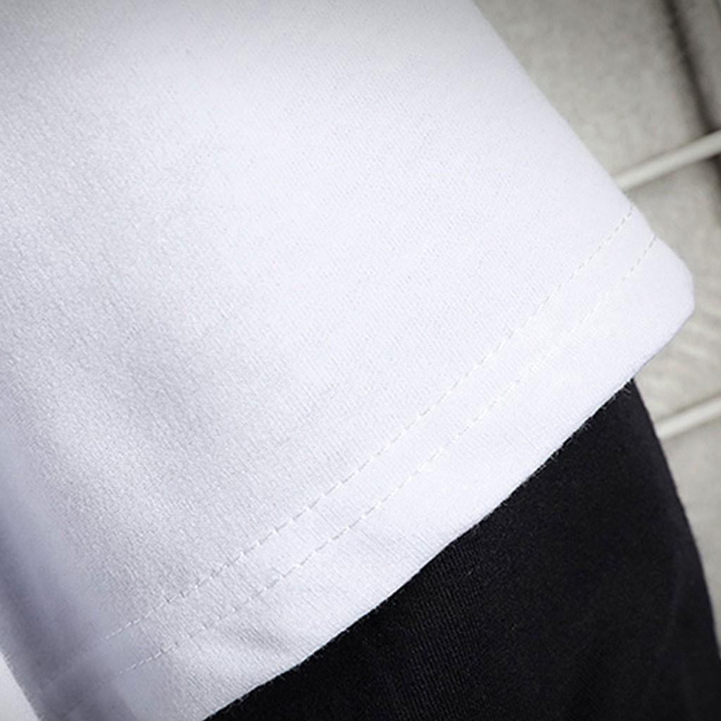 Men's  New Fashion Loose Stitching Fake Two-piece Hooded Sweater Top