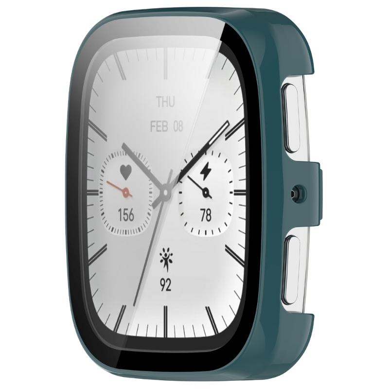 Smartwatch Cover Shell Case with Tempered Glass Film for Active 2 Square Screen Protector Film Cover Scratchproof Case