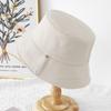Autumn Winter Bucket Hats For Women Flat Top Retro Korean Fisherman Cap Female Vintage Solid Color New
