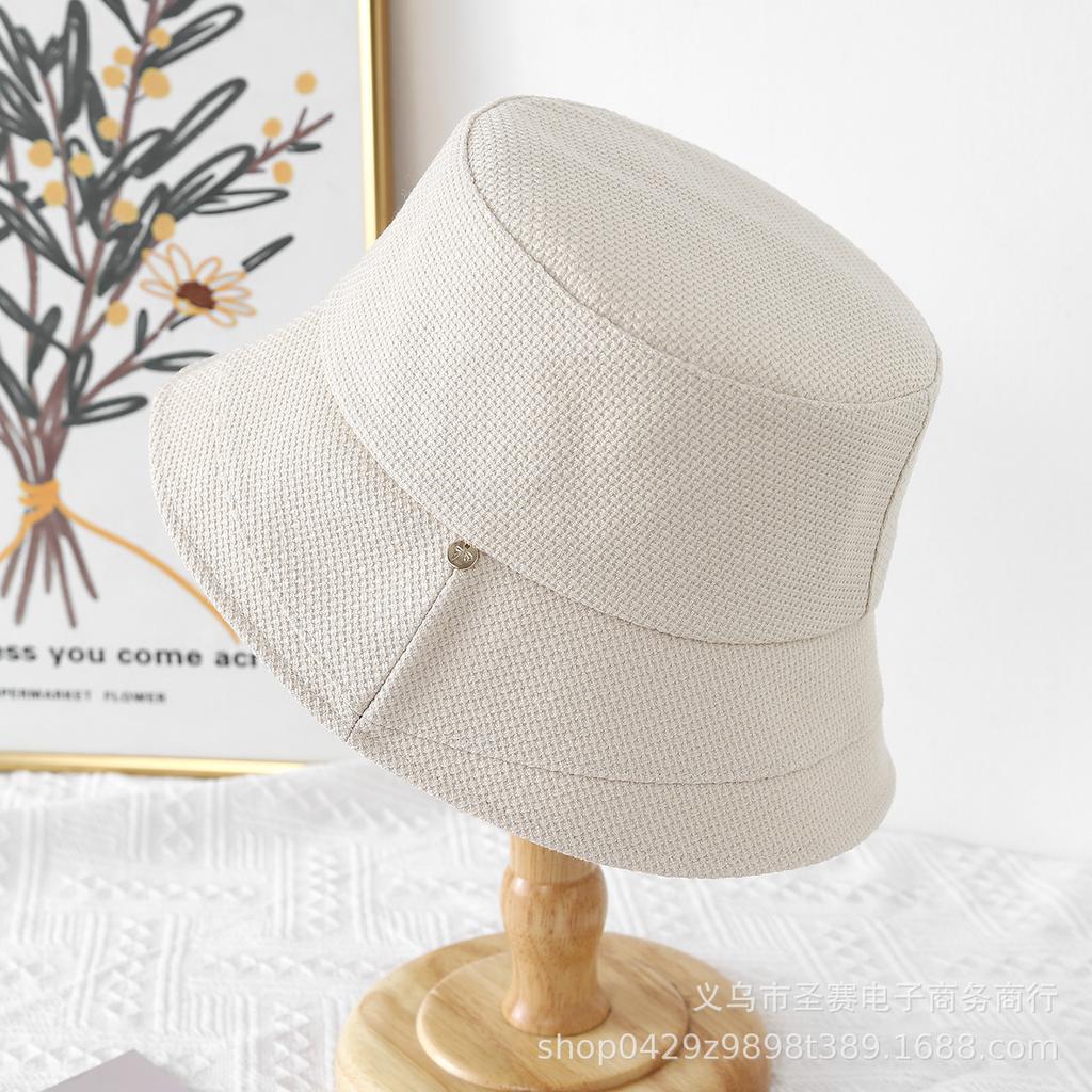 Autumn Winter Bucket Hats For Women Flat Top Retro Korean Fisherman Cap Female Vintage Solid Color New
