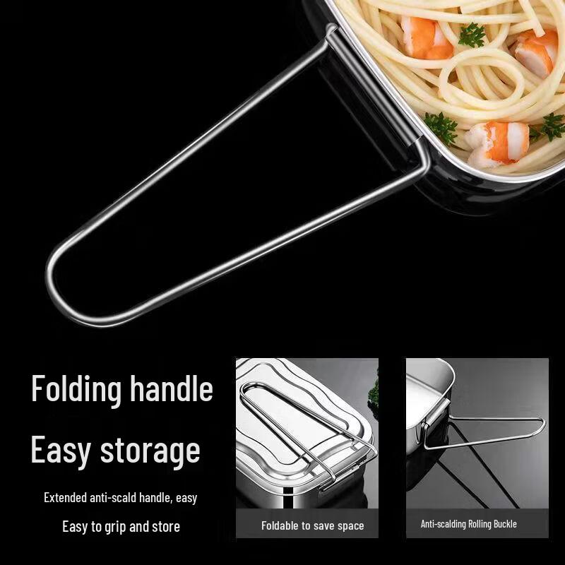 ZISIZ 304 Stainless Steel Double Layer Lunch Box