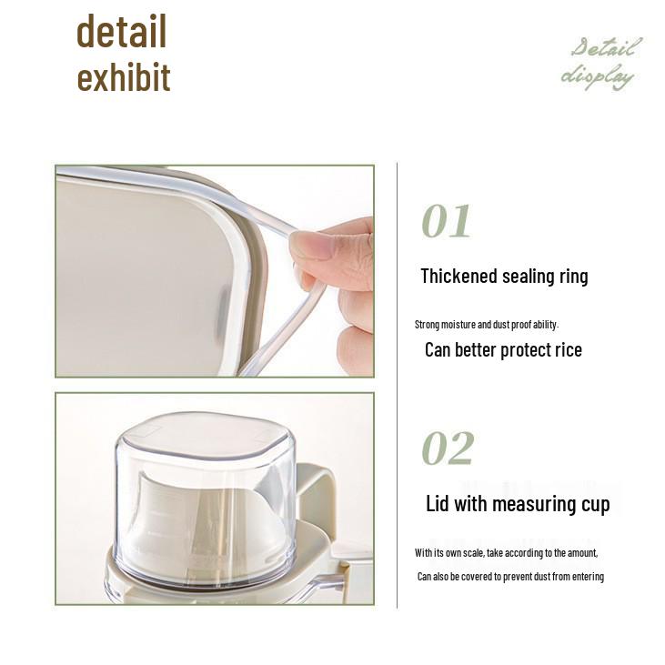 Vzduchotěsná skladovací nádoba odolná proti vlhkosti na obilí, cereálie, krmivo pro domácí zvířata, rýži a čaj