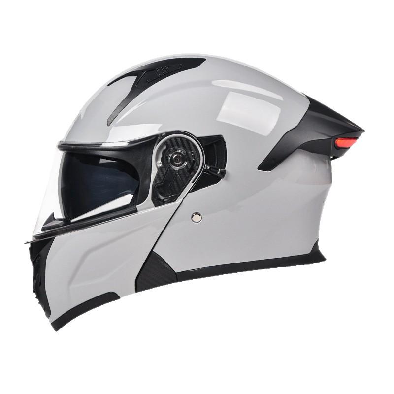 DOT Certified Unisex Flip-up Motorcycle Helmet: Stylish, All-Season Safety Taillight Design
