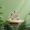 2D Flat, "I Love You" Valentine'S Day Gift Acrylic Heart-Shaped Rose Desktop Decoration, Suitable for Wall Decoration, Porch, Room, Villa, Accents Hom