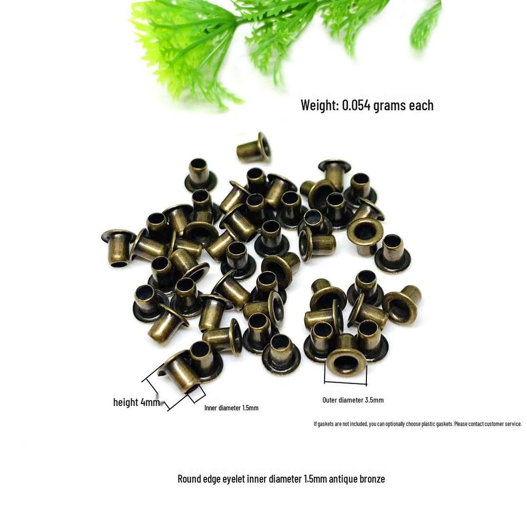 Copper Eyelets and Grommets (1.5-40mm) for Curtains, Bags, Clothing, Shoelaces, and Canvas Protection